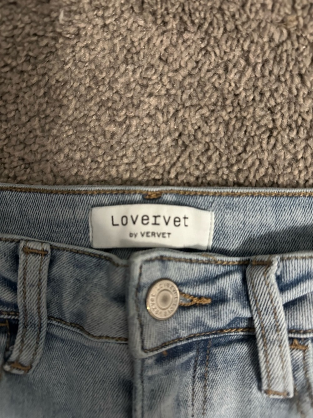 Lovervet Light Wash Straight Leg Jeans Frayed Hem Casual Chic Sz 27 - Picture 6 of 9